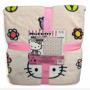 Hello Kitty Spring Flowers Tulips Blanket, full/queen